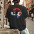 Fathers Day Shirt Cool Dad Bombest Pop Retro 80s Dad Men's Back Print T-Shirt