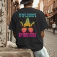 Fathers Day I Wear A Unicorn Shirt Dadacorn Men's Back Print T-Shirt