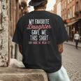 My Favorite Daughter Gave Me This Shirt Dad Mom Men's Back Print T-Shirt