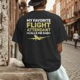My Favorite Flight Attendant Calls Me Dad Flight Attendant Men's Back Print T-Shirt