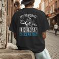 My Favorite Lineman Calls Me Dad American Football Lineman Men's Back Print T-Shirt