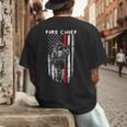Fire Chief American Flag Gifts For Fire Chief Dad Grandpa Men's Back Print T-Shirt Fire Chief American Flag Gifts For Fire Chief Dad Grandpa Men's Back Print T-Shirt