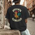 Fluent In Fowl Language Chicken Rooster Mom Dad Farm Men's Back Print T-Shirt