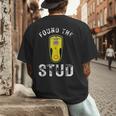 Found The Stud Dad Joke Handy Tools Stud Finder Men's Back Print T-Shirt