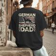 German Shepherd Dad Shirt American Flag German Shepherds Men's Back Print T-Shirt