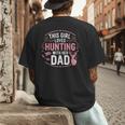 This Girl Loves Hunting With Her Dad Pink Deer Hunter Men's Back Print T-Shirt