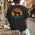Golden Mountain Vintage Retro Mum Dad Dog Men Women Kids Men's Back Print T-Shirt