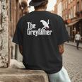 The Greyfather African Grey Parrot Lovers Bird's Dad Men's Back Print T-Shirt The Greyfather African Grey Parrot Lovers Bird's Dad Men's Back Print T-Shirt