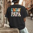 Groovy Papa Dad Retro Hippie 60s 70s Party Outfit Men Men's Back Print T-Shirt