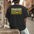 Halloween Adult Costume Dinosaur Security Dad Mom Men's Back Print T-Shirt