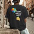 Happy Birthday Daddy Cute Toddler Dad's Birthday Party Men's Back Print T-Shirt