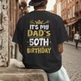 Happy It's My Dad's 50th Birthday 1975 50 Years Old Men's Back Print T-Shirt