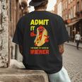 Hilarious Hot Dog Dad Joke Text Pun Dirty Joke -Barbecue Men's Back Print T-Shirt Hilarious Hot Dog Dad Joke Text Pun Dirty Joke -Barbecue Men's Back Print T-Shirt