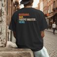 Husband Dad Firepit Master Hero Men's Back Print T-Shirt