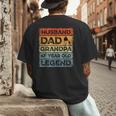 Husband Dad Grandpa 67 Year Old Legend 67th Birthday Vintage Men's Back Print T-Shirt