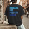 Husband Dad Pool Guy Legend Men Men's Back Print T-Shirt