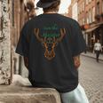 IAM The Meister Jaegermeister Dad Mom Deer Men's Back Print T-Shirt