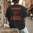 I'm Dad Grandpa Retired Firefighter Nothing Scares Me Men's Back Print T-Shirt
