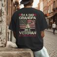 I'm a Dad Grandpa And a Veteran Nothing Scares Me Men's Back Print T-Shirt