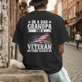 I'm A Dad Grandpa And A Veteran US Flag Veterans Day Men's Back Print T-Shirt