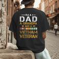 I'm A Dad Grandpa And A Vietnam Veteran US Army Vet Men's Back Print T-Shirt
