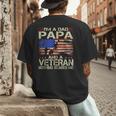 I'm A Dad Papa And Veteran Retro Dad Papa Grandpa Men's Back Print T-Shirt I'm A Dad Papa And Veteran Retro Dad Papa Grandpa Men's Back Print T-Shirt