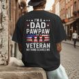 I'm A Dad Pawpaw And A Veteran Shirt Men Grandpa Fathers Day Men's Back Print T-Shirt I'm A Dad Pawpaw And A Veteran Shirt Men Grandpa Fathers Day Men's Back Print T-Shirt