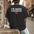 I'm Dad's Favorite Sarcastic Father's Day Men's Back Print T-Shirt