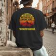 I'm Going Outside If Asked I'm Outstanding Dad Joke Men's Back Print T-Shirt I'm Going Outside If Asked I'm Outstanding Dad Joke Men's Back Print T-Shirt