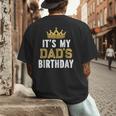 It's My Dad's Birthday Party Family Matching Small Men's Back Print T-Shirt