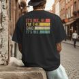 It's Me Hi I'm The Dad It's Me Dad Father's Day Retro Men's Back Print T-Shirt