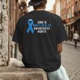 June Is Men’s Health Awareness Month Ribbon For Dad Grandpa Men's Back Print T-Shirt