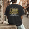 The Last Take Down Season Senior Westling Dad Men's Back Print T-Shirt