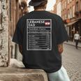 Lebanese Dad Nutrition Facts National Pride For Dad Men's Back Print T-Shirt