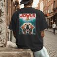Light Golden Retriever Jowls Top Paws Cream Lab Dog Mom Dad Men's Back Print T-Shirt