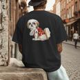 I Love Dad Tattoo Shih Tzu Dad Father's Day Men's Back Print T-Shirt