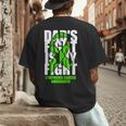 Lymphoma Cancer Awareness Lime Green Ribbon Dad's Fight Men's Back Print T-Shirt