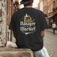 Magical Dad Manager Of Mischief Birthday Boys Girls Men's Back Print T-Shirt