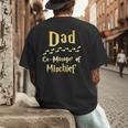 Magical Dad Manager Of Mischief Birthday Family Matching Men's Back Print T-Shirt