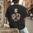 I Am Man King Powerful Dad Afro Melanin Black History Men's Back Print T-Shirt