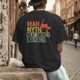 Man Myth Meat Smoker Legend Dad Grillfather BBQ Meat Smoking Men's Back Print T-Shirt