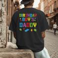 Master Builder Birthday Boy's Daddy Building Bricks Blocks Men's Back Print T-Shirt
