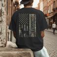 Mini Bernedoodle Dad Camo USA Flag DESIGN ON BACK Men's Back Print T-Shirt