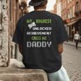 Nerdy Father Day Gamer Dad Daddy Men Love Video Gaming Men's Back Print T-Shirt
