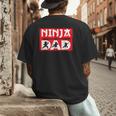 Ninja Dad Matching Family Ninja Warrior Men's Back Print T-Shirt
