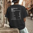 Nutrition Facts Dad Father's Day Shirt For Men Dad Men's Back Print T-Shirt Nutrition Facts Dad Father's Day Shirt For Men Dad Men's Back Print T-Shirt