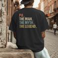 Pa The Man Myth Legend Shirt Father Dad Men's Back Print T-Shirt