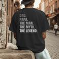 Papa Dad Legend Men Grandpa Christmas Father's Day Birthday Men's Back Print T-Shirt