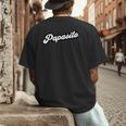 Papasito Bold Latino Dad Retro Text Men's Back Print T-Shirt