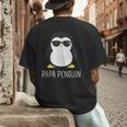 Penguin Papa Father's & Cute Dad Men's Back Print T-Shirt